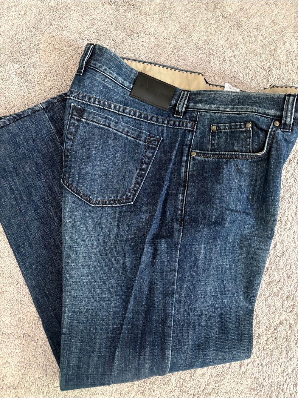Ermenegildo Zegna Men's Dark Blue Straight Jeans